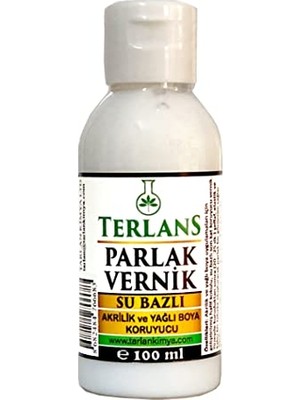 Die Grup Terlans Su Bazlı Parlak Vernik | 100 ml | Akrilik ve Yağlı Boya Koruyucu