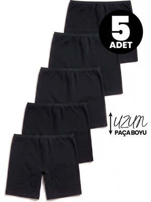 Öts Kız Çocuk 5’li Pamuklu Boxer Uzun Premium Günlük Kullanım (8254-5)