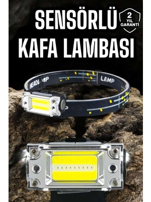 Lims Store Kafa Lambası LED Fener Pratik Taşınabilir Ayarlanabilir USB Şarjlı