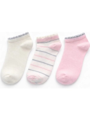 Solde Socks 3’lü Set Kız Çocuk Pamuklu Günlük Çorap – Basic Desen, Yumuşak & Rahat, Kaliteli