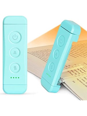 Die Grup USB Şarj Edilebilir Kitap Işığı, Kitapta Göz Bakımı Okuma Işığı Klipsi, 3 Renk ve 5 Parlaklık Kısılabilir, Taşınabilir ve Esnek, 80 Saate Kadar Uzun Ömürlü (Mavi)          [enerji Sınıfı A]
