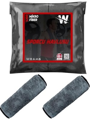 Die Grup Wonkey Sporcu Fitness Antreman Havlusu 30X100 Cm, Ultra Hafif ve Hızlı Kuruyan Krofiber Spor Havlu, Gym Boks Pilates Tenis Havlusu (2 Adet 30X100, Gri)