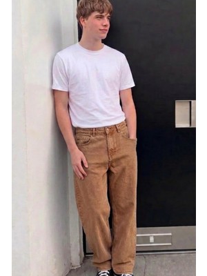 Comstar Erkek Bol Paça Kiremit Baggy Pantolon