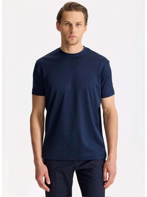 Tombolini Lacivert Erkek Slim Fit T-Shirt WJ30.ZJ80.U780