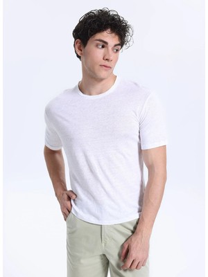 Mr. Mood Beyaz Erkek Standart T-Shirt Mr Fıguı