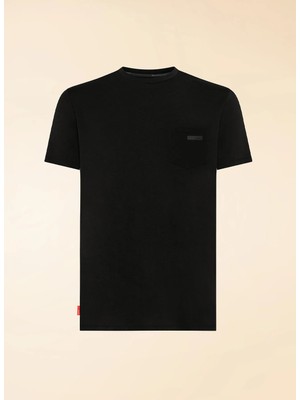 Roberto Ricci Designs Siyah Erkek Slim Fit T-Shirt Revo Shirty