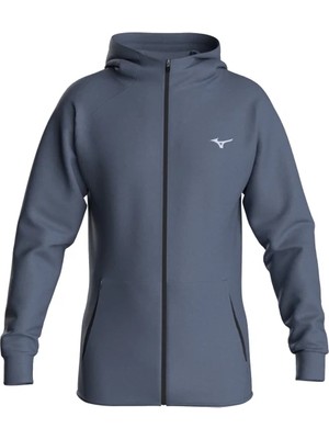 Mizuno Athletic Track Jacket Erkek Kapüşonlu Eşofman Üstü Gri
