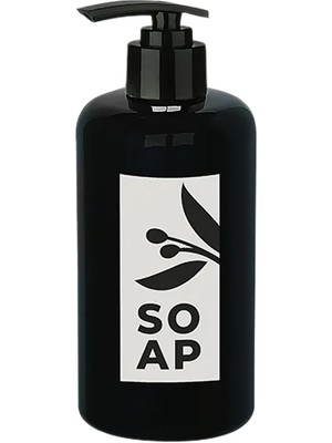EkoAlışverişDünyam Sıvı Sabunluk Yuvarlak Plastik Pompalı 500 ml - Siyah