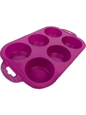 EkoAlışverişDünyam 6 Bölmeli Silikon Muffin Kek Kalıbı