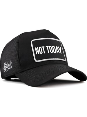 BlackBörk Not Today Logolu Siyah Trucker Şapka