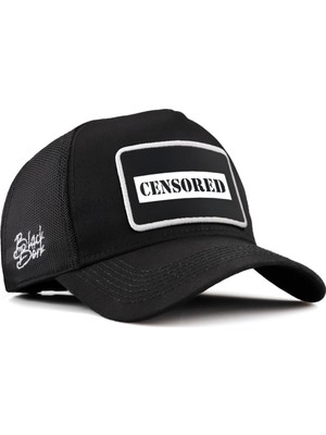 BlackBörk Censored Logolu Siyah Trucker Şapka