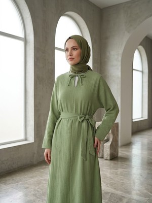 Miostil Yarasa Elbise-Mint