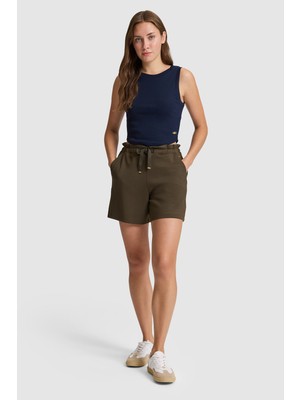 U.s. Polo Assn. Kadın Koyu Haki Şort (Örme) 50323514-VR111