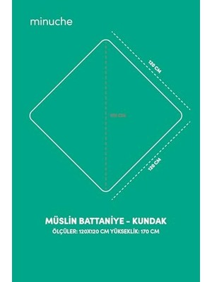 Die Grup Müslin Bebek Kundak Örtüsü 120X120 cm -%100 Pamuk 4 Kat Müslin Bebek Battaniye (Bej)
