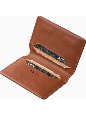 Vulkit Rfıd Korumalı Ince Deri Mıknatıslı Unisex Kartlık Cüzdan