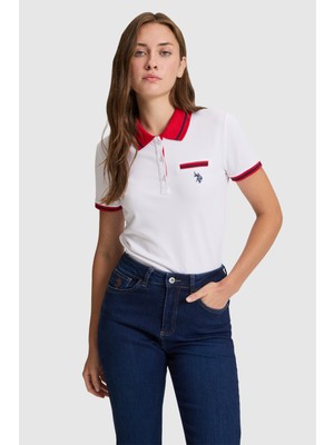 U.s. Polo Assn. Kadın Beyaz Tişört Basic 50323455-VR013