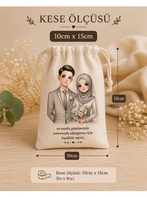 Zeren Kına-Nişan-Nikah Hediye Kesesi 10X15CM 50 Adet