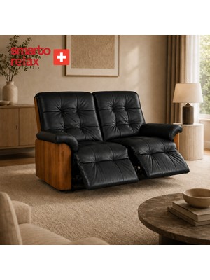 Smarto Relax Berlin Ikili Tv Koltuğu Deri Yatan Ayak Uzatmalı Ergonomik Baba Koltuğu