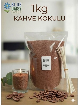Empressco Kahverengi Kahve Kokulu Inci Tozu Mum, 25 Adet, 20 cm Fitilli, Toz ve Kum Mum