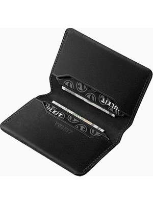 Vulkit Rfıd Korumalı Ince Deri Mıknatıslı Unisex Kartlık Cüzdan