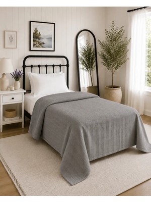 Vanillasoft Vanilla Soft Tek Kişilik 100% Pamuk Pike Yatak Örtüsü 160X220CM Waffle Bedspreed