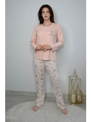 Cossy By Aqua Kadın Pudra Pijama Takımı 26124