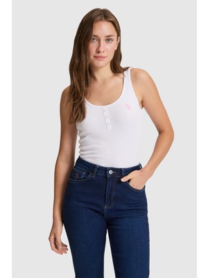 U.s. Polo Assn. Kadın Beyaz Tişört Basic 50321790-VR013
