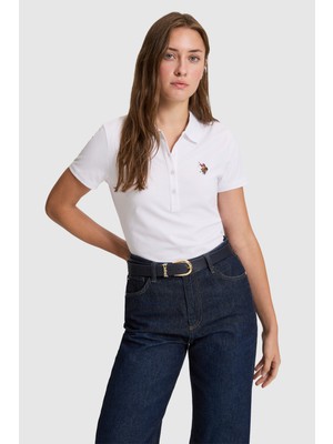 U.s. Polo Assn. Kadın Beyaz Tişört Basic 50323575-VR013