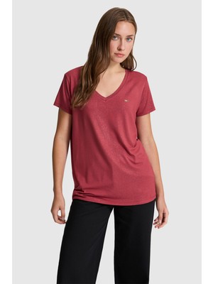 U.s. Polo Assn. Kadın Vişne Tişört 50323573-VR223