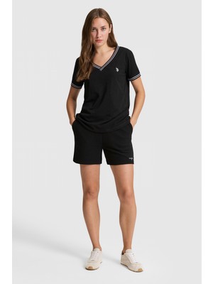 U.s. Polo Assn. Kadın Siyah Şort (Örme) 50323506-VR046