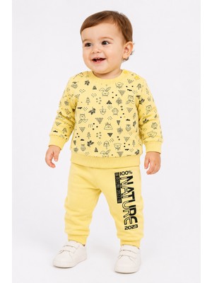 %100 Pamuk Erkek Bebek Çocuk Alt Üst Takım Pijama 538