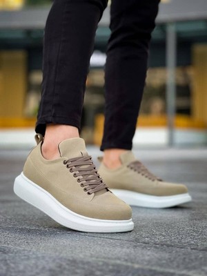 Ebrus Trend JET-814 Axel Bağcıklı Süet Erkek Günlük Sneaker Ayakkabı SBT Krem