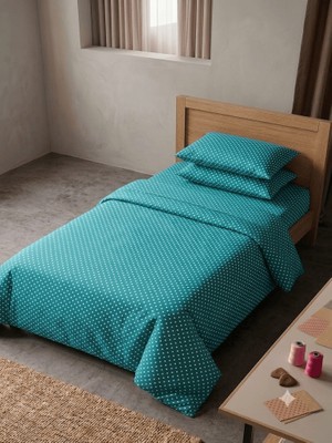 Erca Home Tekstil Ürünleri Ranforce Pamuklu Kumaş Tek Kişilik Nevresim Takımı / 160X200