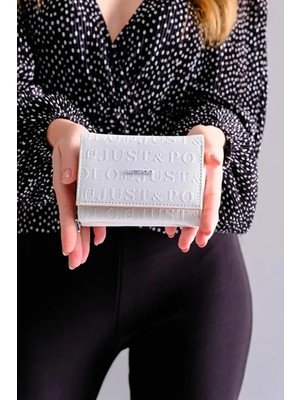 Just Polo Kadın Bol Kartlık ve Kağıt Para Bölmeli Bölmeli Fermuarlı & Kapaklı Cüzdan Shopper