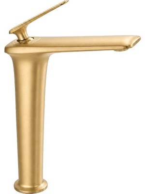 Dellora Forma Uzun Lavabo Bataryası Mat Pırınc-Altın