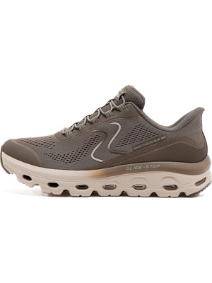Skechers Glide-Step Sole Memory Foam Womens Sneaker Lastik Bağcıklı Hafızalı Taban Kadın Günlük Spor Ayakkabı Kahverengi