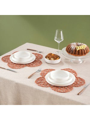 Karaca Home Daisy Amerikan Servisi 2'li Set Turuncu