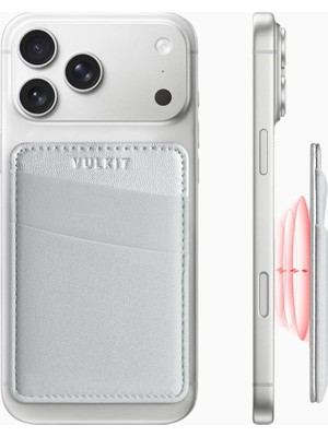 Vulkit Magsafe Uyumlu Rfıd Korumalı Unisex Telefon Kartlık Cüzdan