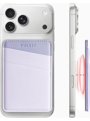 Vulkit Magsafe Uyumlu Rfıd Korumalı Unisex Telefon Kartlık Cüzdan