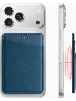 Vulkit Magsafe Uyumlu Rfıd Korumalı Unisex Telefon Kartlık Cüzdan