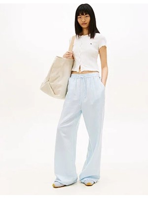 Tommy Hilfiger Kadın Linen Essential Pantolon