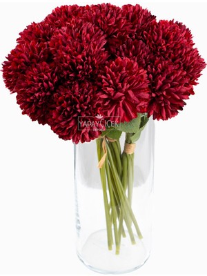 Empressco Mini Kartopu Demeti, 7'li, Bordo, Yapay Çiçek, 30 Cm, Şık ve Canlı Görünüm