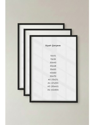 Empressco 3’lü Siyah Duvar Çerçevesi Seti, Poster ve Fotoğraf Çerçevesi
