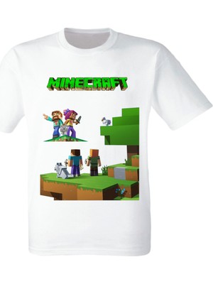 Empressco Karışık Minecraft Baskılı Beyaz Tişört - Fiyatı, Yorumları