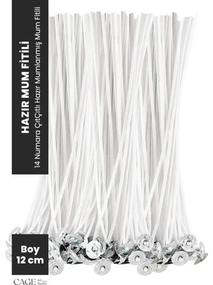 Empressco 12 cm Mum Fitili, 25 Adet, Hazır Çıtçıtlı, Evinize Şıklık Katın