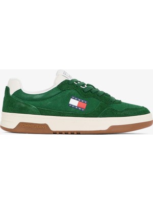 Tommy Hilfiger Cupsole Suede Erkek Yeşil Sneaker