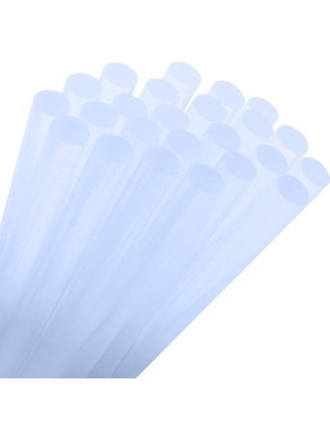 Die Grup Orret Home 10 Adet 30 cm Sıcak Silikon Çubukları – Mum Silikon, Sıcak Tutkal Stick, El Işi, Hobi, Tamir ve Yapıştırma Için Uyumlu Şeffaf Silikon Tutkal Çubuk Seti (Ince 7 Mm)