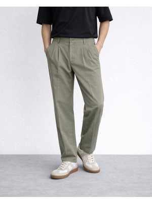 İnpool Baggy Kalıp, Yazlık-Baharlık, Esnek-Dökümlü, Pile Detaylı, Geniş Kumaş Pantolon ASP01