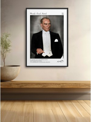 Empressco Modern Siyah Ahşap Çerçeveli Duvar Dekoru, Sanatsal Poster Orijinal Tasarım