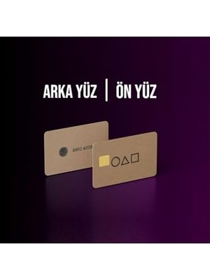 Die Grup Squid Game Kredi Kartı Sticker Kaplama Ön Arka Çift Taraflı
